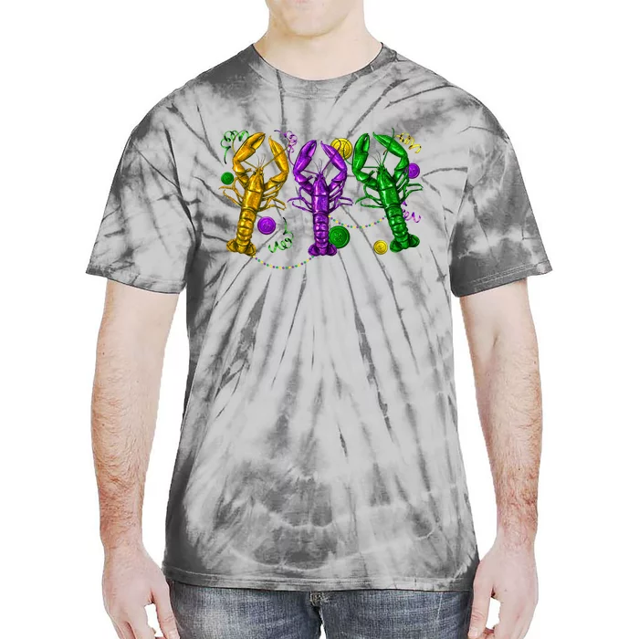 Mardi Gras Crawfish Carnival Costume Parade Tie-Dye T-Shirt