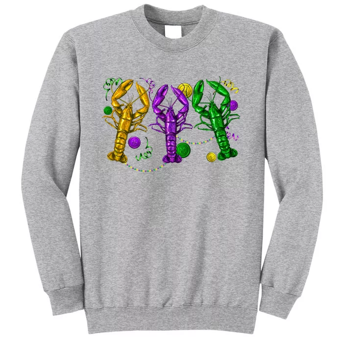 Mardi Gras Crawfish Carnival Costume Parade Tall Sweatshirt