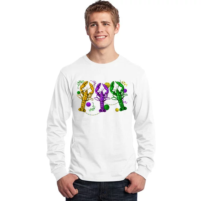 Mardi Gras Crawfish Carnival Costume Parade Tall Long Sleeve T-Shirt