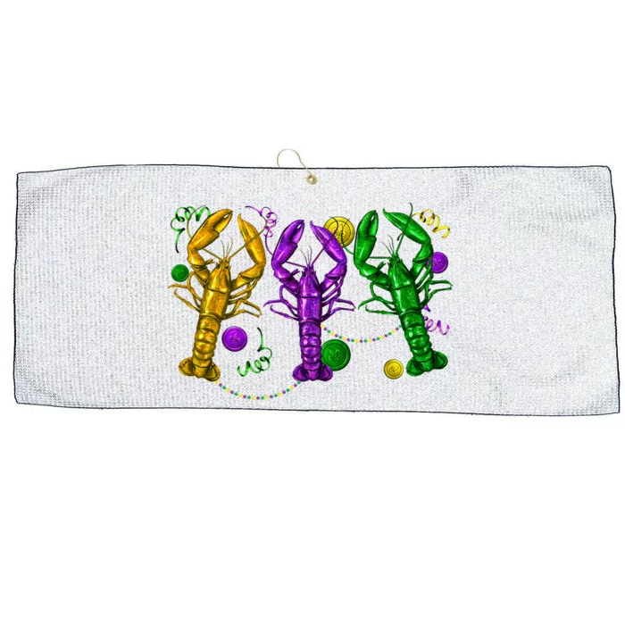 Mardi Gras Crawfish Carnival Costume Parade Large Microfiber Waffle Golf Towel