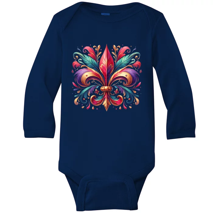 Mardi Gras Celebration Baby Long Sleeve Bodysuit