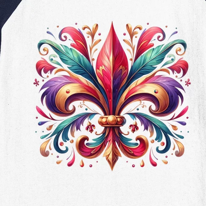 Mardi Gras Celebration Baseball Sleeve Shirt