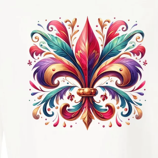 Mardi Gras Celebration Cropped Pullover Crew