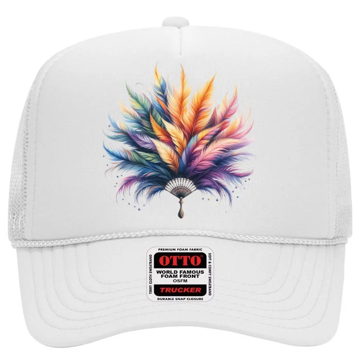 Mardi Gras Celebration High Crown Mesh Trucker Hat