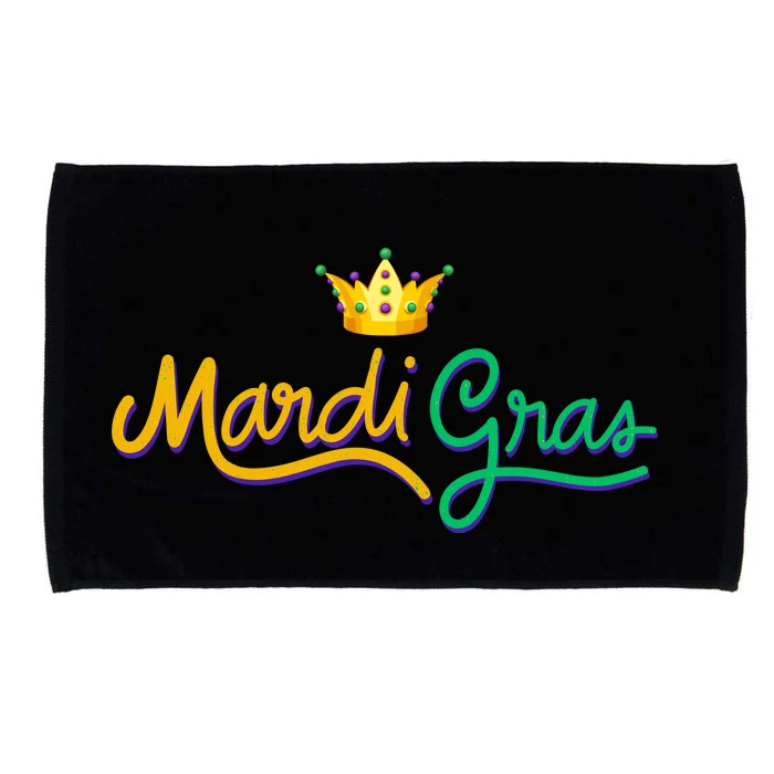 Mardi Gras Crown Celebration Microfiber Hand Towel