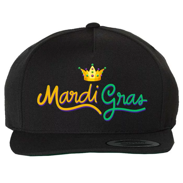 Mardi Gras Crown Celebration Wool Snapback Cap