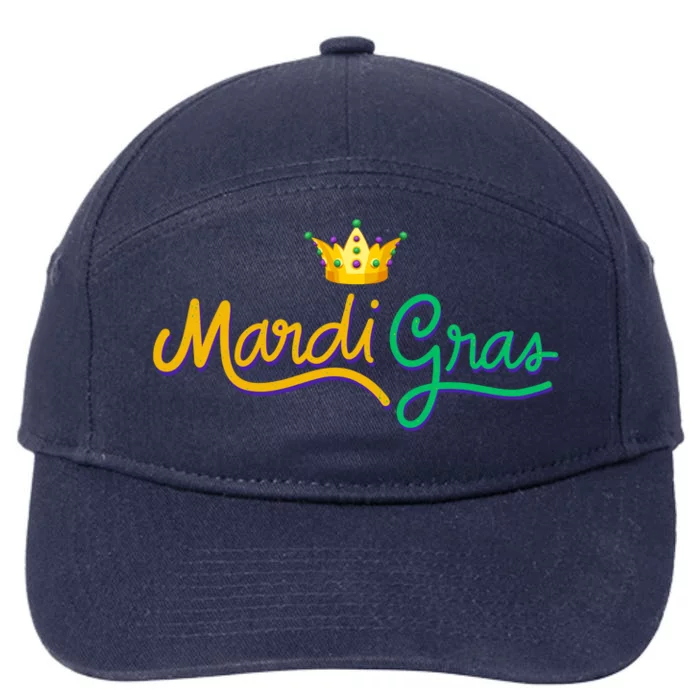 Mardi Gras Crown Celebration 7-Panel Snapback Hat