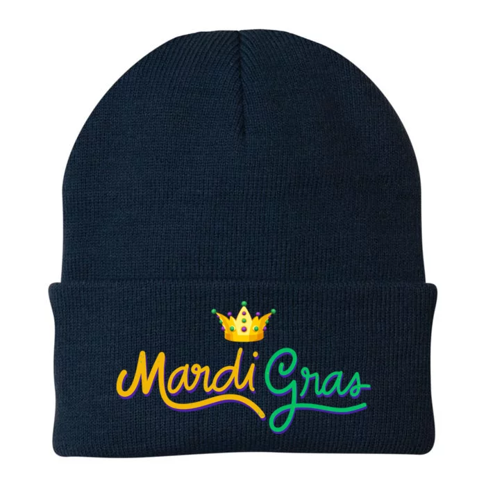 Mardi Gras Crown Celebration Knit Cap Winter Beanie