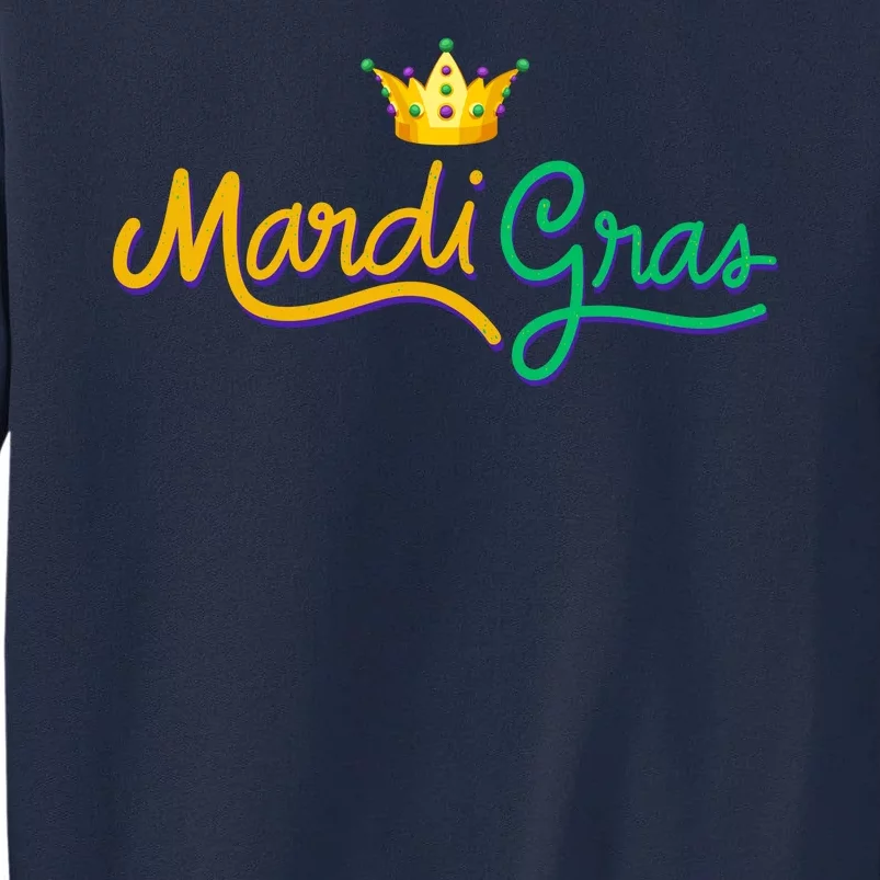 Mardi Gras Crown Celebration Tall Sweatshirt