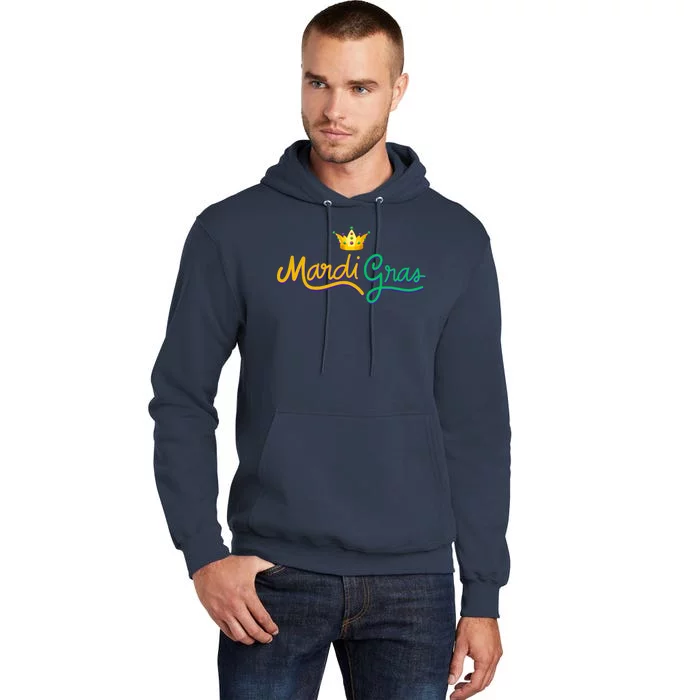 Mardi Gras Crown Celebration Tall Hoodie