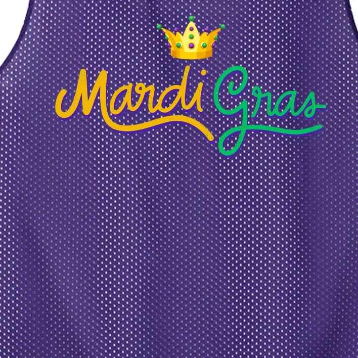 Mardi Gras Crown Celebration Mesh Reversible Basketball Jersey Tank