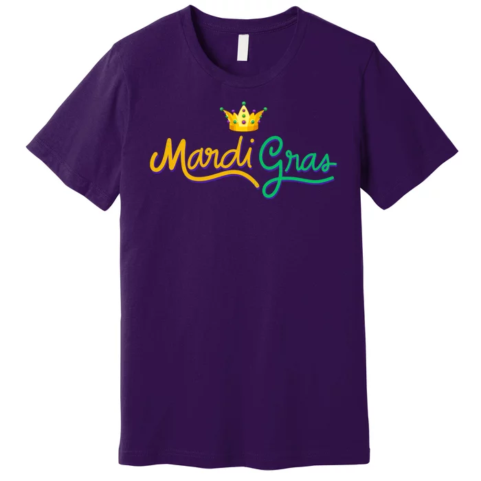 Mardi Gras Crown Celebration Premium T-Shirt