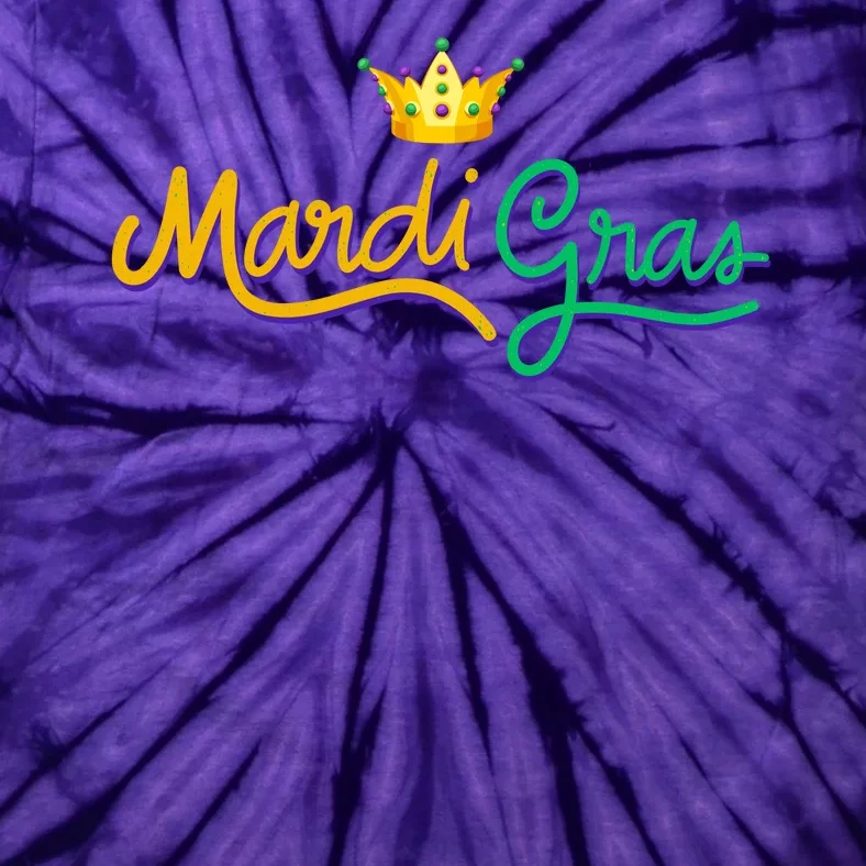 Mardi Gras Crown Celebration Tie-Dye T-Shirt