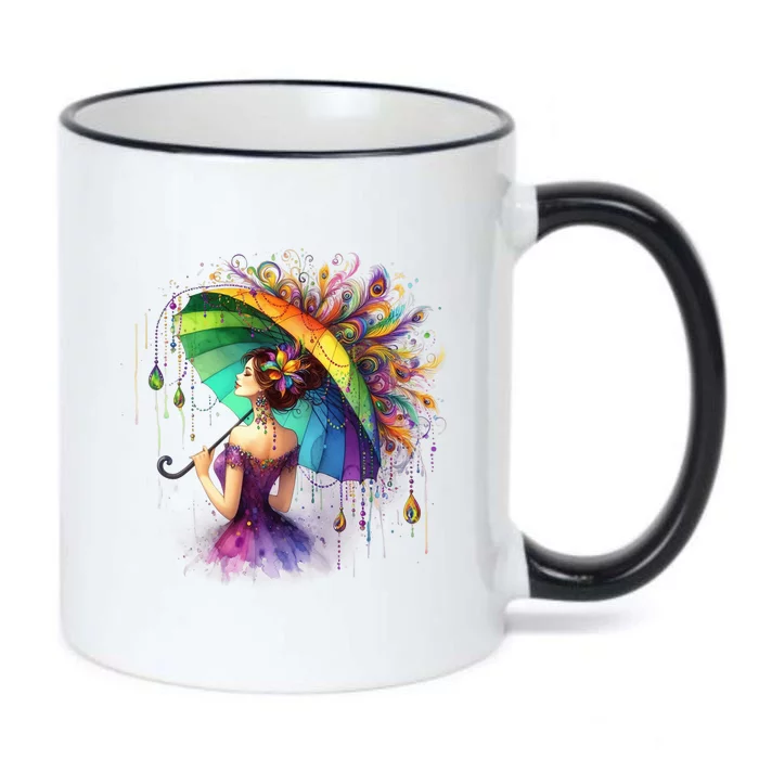 Mardi Gras Celebration Black Color Changing Mug