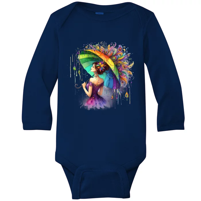 Mardi Gras Celebration Baby Long Sleeve Bodysuit