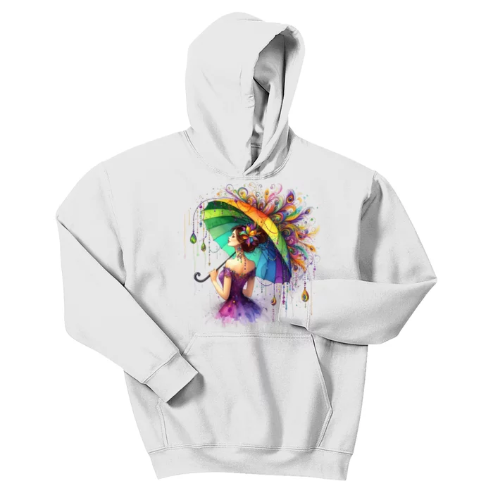 Mardi Gras Celebration Kids Hoodie