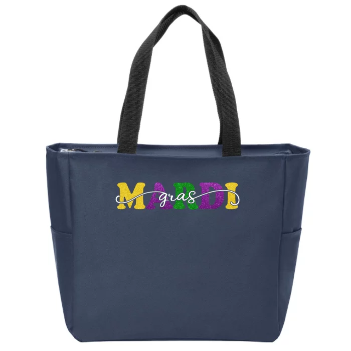 Mardi Gras Celebration Festive Zip Tote Bag