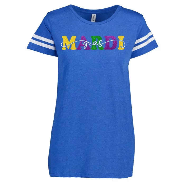 Mardi Gras Celebration Festive Enza Ladies Jersey Football T-Shirt