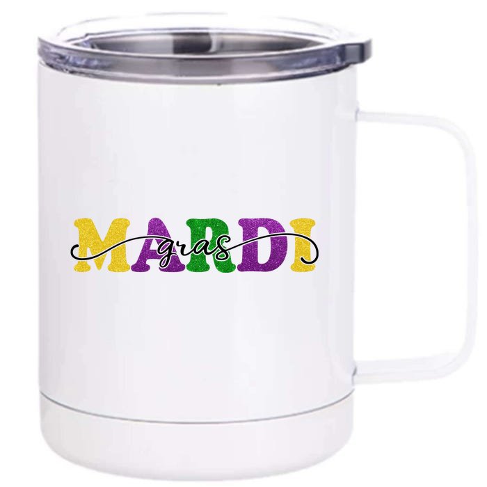 Mardi Gras Celebration Festive 12 oz Stainless Steel Tumbler Cup