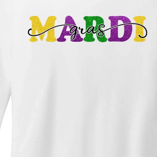 Mardi Gras Celebration Festive Womens CVC Long Sleeve Shirt