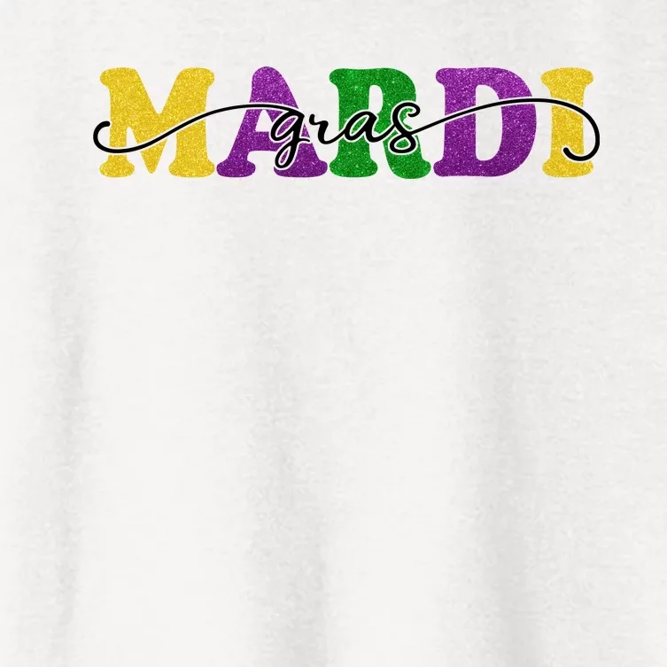 Mardi Gras Celebration Festive Women's Crop Top Tee