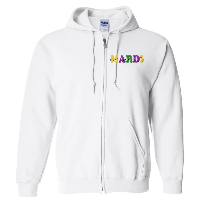 Mardi Gras Celebration Festive Full Zip Hoodie