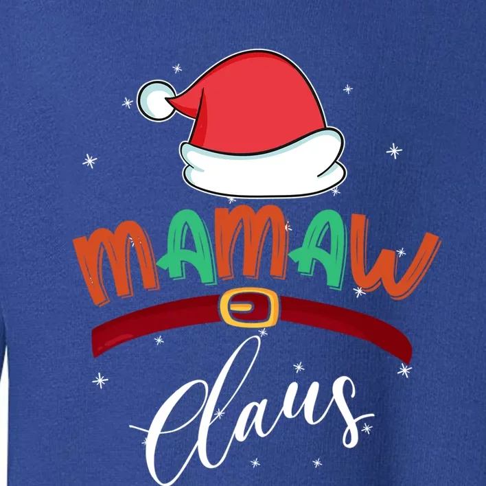 Mamaw Grandma Claus Santa Christmas Family Matching Funny Gift Toddler Sweatshirt