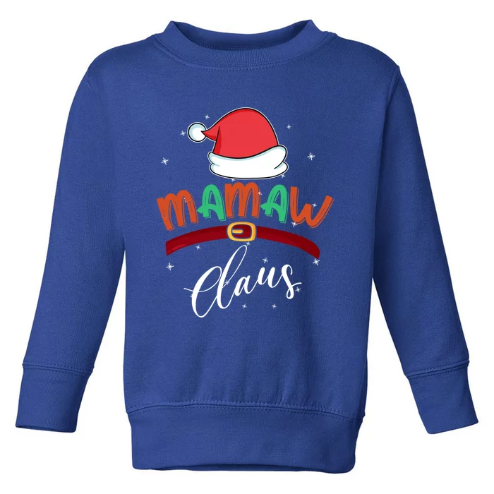 Mamaw Grandma Claus Santa Christmas Family Matching Funny Gift Toddler Sweatshirt