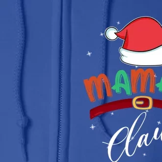 Mamaw Grandma Claus Santa Christmas Family Matching Funny Gift Full Zip Hoodie