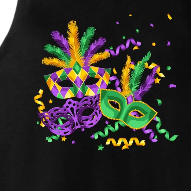 Mardi Gras Carnival New Orleans Celebration Ladies Tri-Blend Wicking Tank