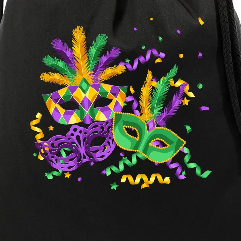 Mardi Gras Carnival New Orleans Celebration Drawstring Bag