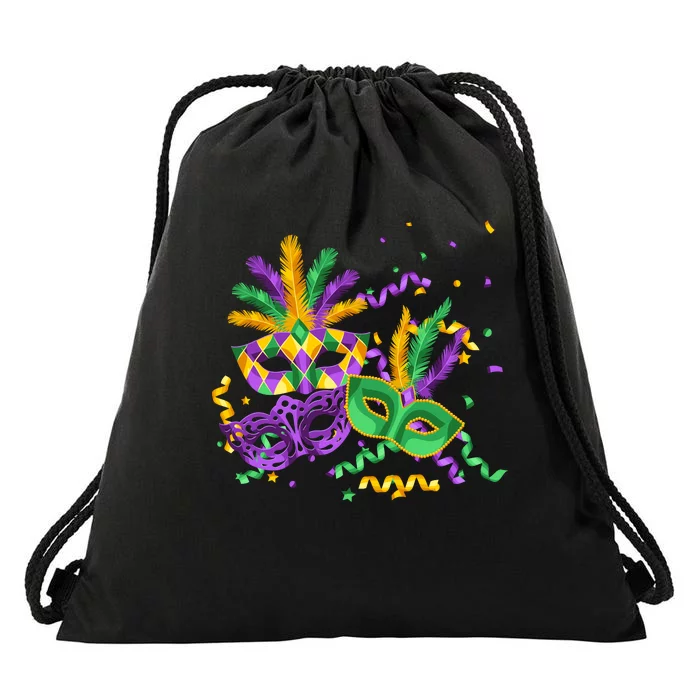 Mardi Gras Carnival New Orleans Celebration Drawstring Bag