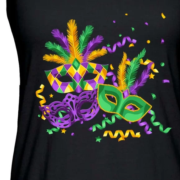 Mardi Gras Carnival New Orleans Celebration Ladies Essential Flowy Tank