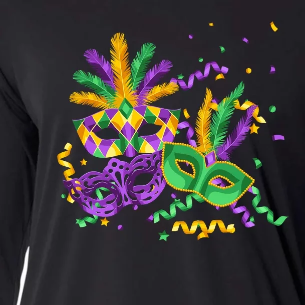 Mardi Gras Carnival New Orleans Celebration Cooling Performance Long Sleeve Crew