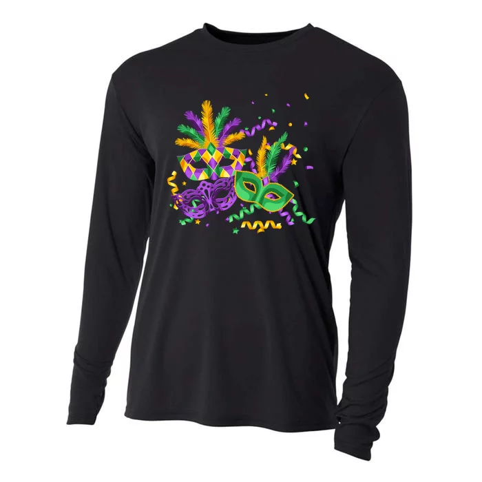 Mardi Gras Carnival New Orleans Celebration Cooling Performance Long Sleeve Crew