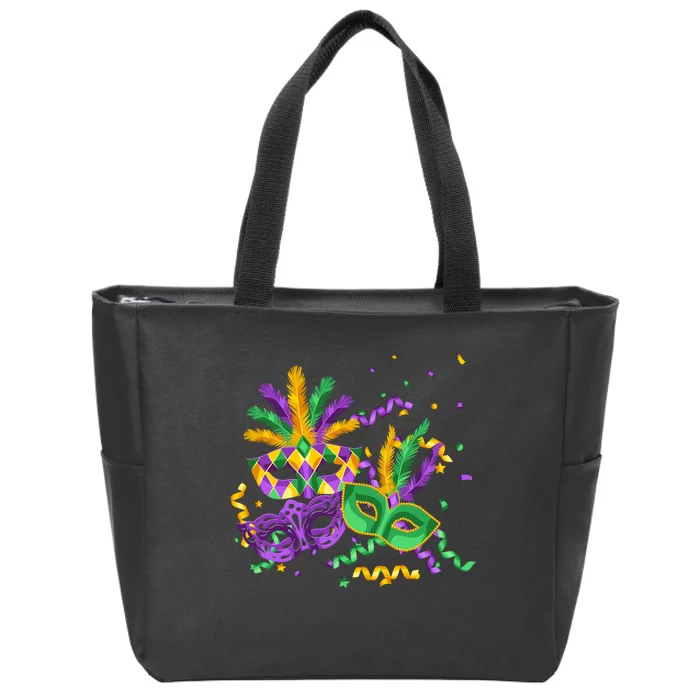 Mardi Gras Carnival New Orleans Celebration Zip Tote Bag