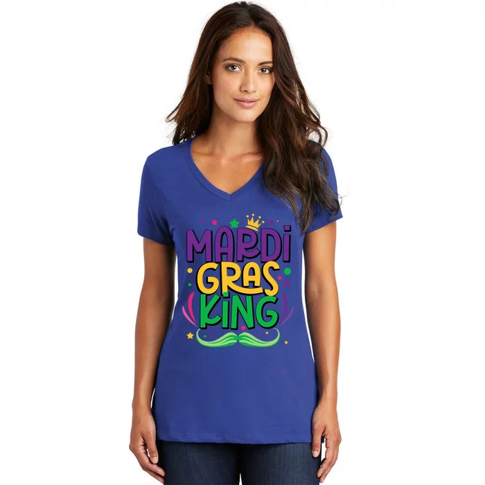 Mardi Gras Cruise Squad Carnival Family Cruise Ship Sailor Funny Gift Women's V-Neck T-Shirt