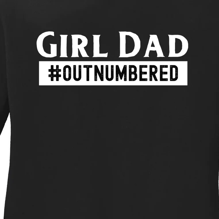 Mens Girl Dad Fathers Day From Wife Daughter Ladies Long Sleeve Shirt