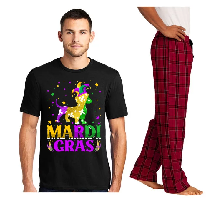 Mardi Gras Dachshund Dog Lover Carnival Jester Gift Pajama Set