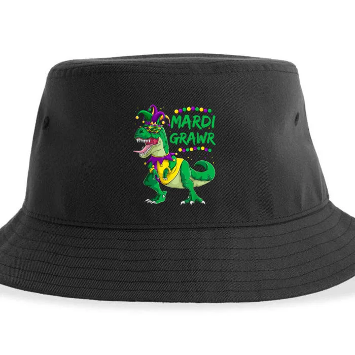 Mardi Grawr Dino Jester Outfit, Mardi Gras T Rex Kids Boys Sustainable Bucket Hat