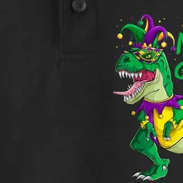 Mardi Grawr Dino Jester Outfit, Mardi Gras T Rex Kids Boys Dry Zone Grid Performance Polo