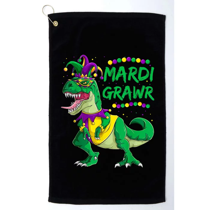 Mardi Grawr Dino Jester Outfit, Mardi Gras T Rex Kids Boys Platinum Collection Golf Towel