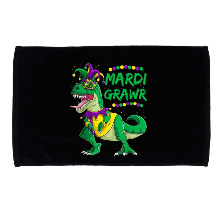 Mardi Grawr Dino Jester Outfit, Mardi Gras T Rex Kids Boys Microfiber Hand Towel