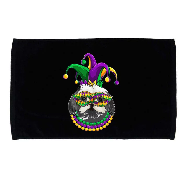 Mardi Gras Dog Apparel Shih Tzu Dog Mom Dad Lovers Microfiber Hand Towel