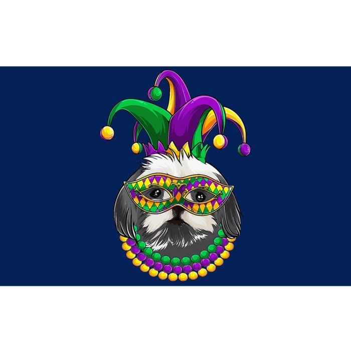 Mardi Gras Dog Apparel Shih Tzu Dog Mom Dad Lovers Bumper Sticker