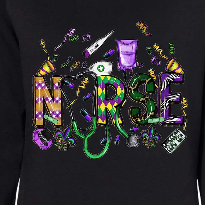 Mardi Gras Day Nurse New Orleans Nursing Festival Party Womens California Wash Sweatshirt