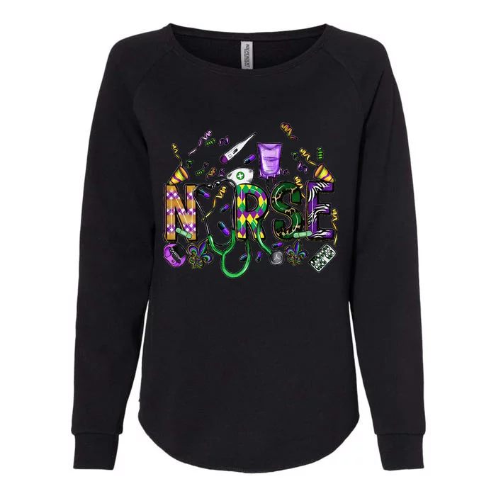 Mardi Gras Day Nurse New Orleans Nursing Festival Party Womens California Wash Sweatshirt