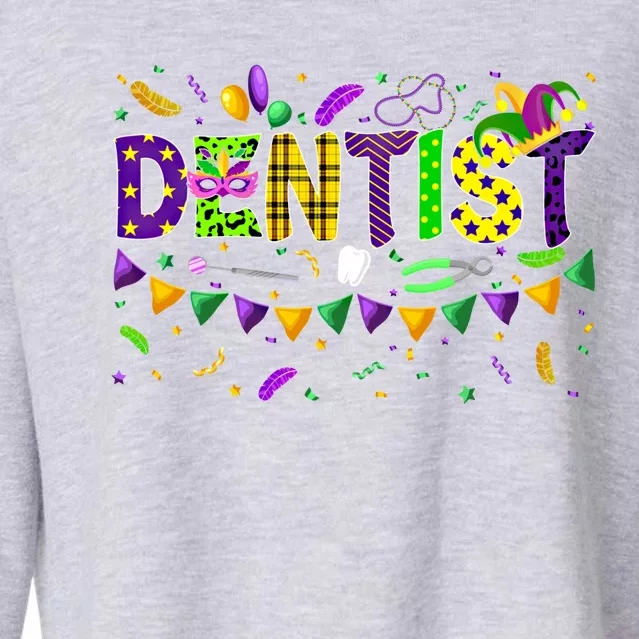 Mardi Gras Dentist Carnival Parade Party Job Occupation Gift Cropped Pullover Crew