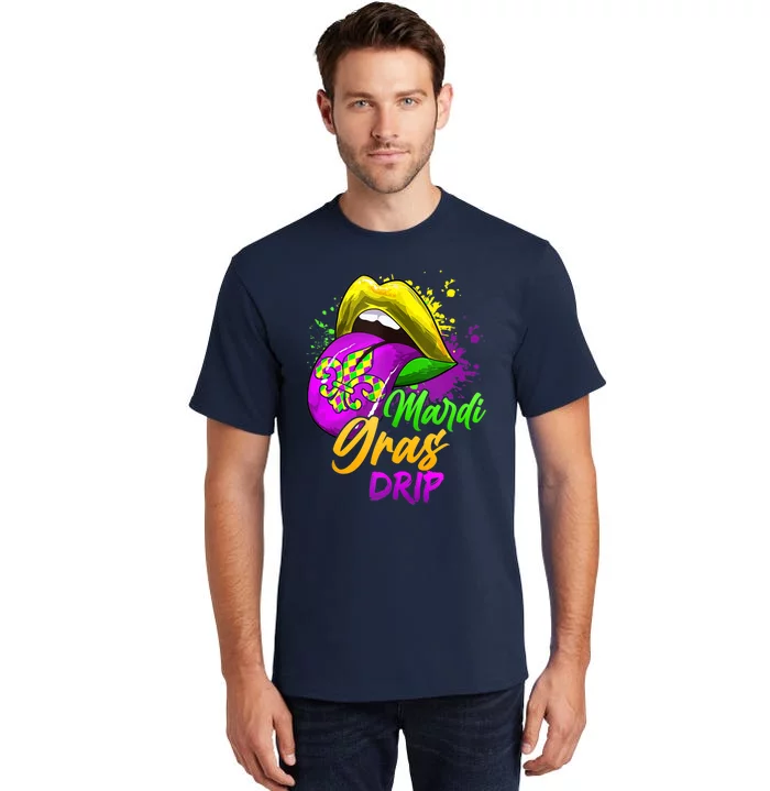 Mardi Gras Drip Mardi Gras Tall T-Shirt