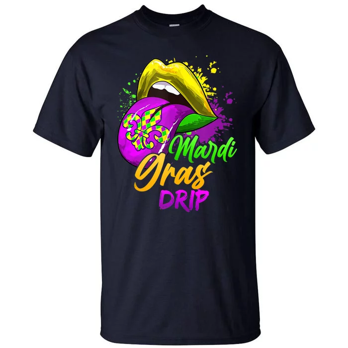 Mardi Gras Drip Mardi Gras Tall T-Shirt